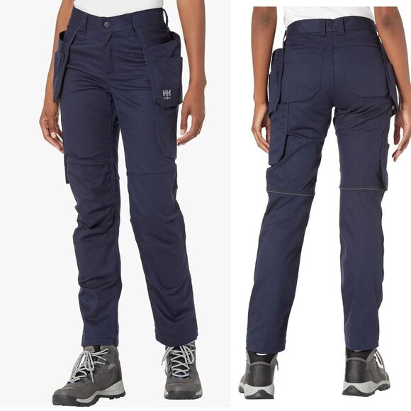 NWT Helly Hansen Luna Light Construction Pants Navy Blue 12 NEW 33/30 - Picture 1 of 10